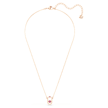 Una ペンダント, ラウンド・カット、楕円形, レッド, ローズゴールドトーン・プレーティング | Swarovski Una ペンダント, ラウンド・カット、楕円形, レッド, ローズゴールドトーン・プレーティング | Swarovski
