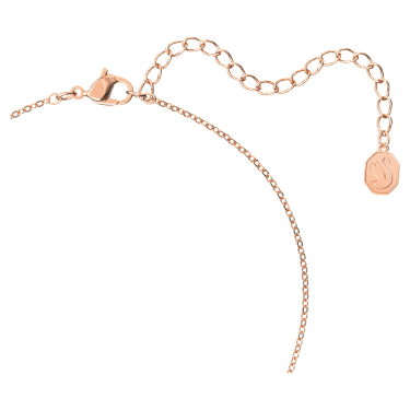 Una Kolye, Yuvarlak kesim, Uzun, Mor, Pembe altın rengi kaplama - Swarovski, 5620551