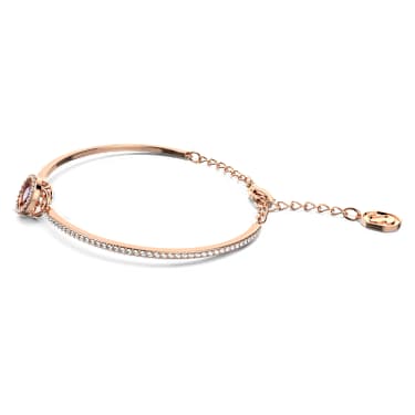 Una 手鐲, 圓形切割, 紫色, 鍍金（玫瑰金色飾面） - Swarovski, 5620554