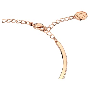 Una bangle, Octagon cut, Pavé, Pink, Rose gold-tone plated - Swarovski, 5620555