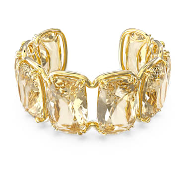 Brazalete Harmonia, Cristales flotantes de gran tamaño, Tono dorado, Baño tono oro - Swarovski, 5620653