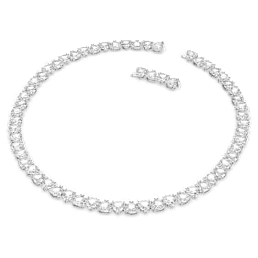 Millenia necklace Trilliant cut White Rhodium plated Swarovski