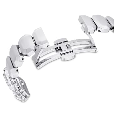 Horloge, Armband met octagon-slijpvorm, Wit, Roestvrij staal - Swarovski, 5621173