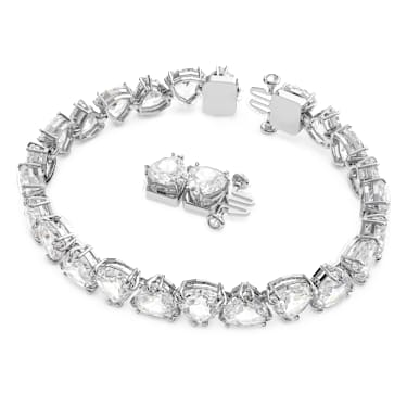 Millenia bracelet, Trilliant cut, White, Rhodium plated - Swarovski, 5622451