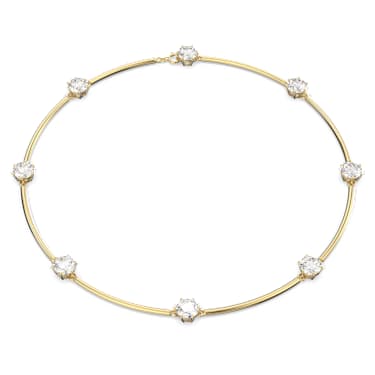 Ras-de-cou Constella, Taille ronde, Blanc, Placage de ton or brillant - Swarovski, 5622720