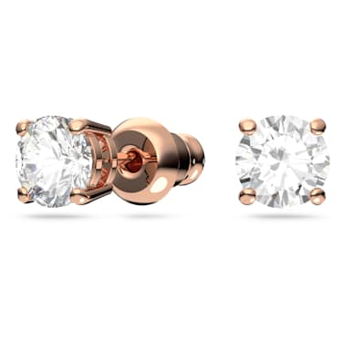 Komplet Stella, Mešani rezi, Zvezda, Bela, Prevleka rožnato zlatega odtenka - Swarovski, 5622730