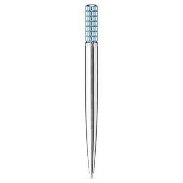 Ballpoint pen, Light blue, Chrome plated - Swarovski, 5623052