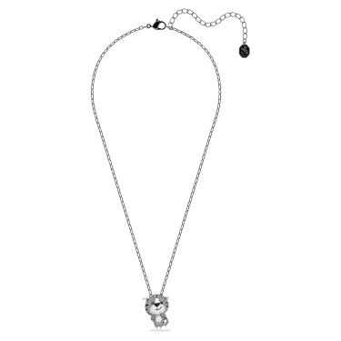 Zodiac Tiger pendant, Tiger, Grey, Ruthenium plated - Swarovski, 5623750