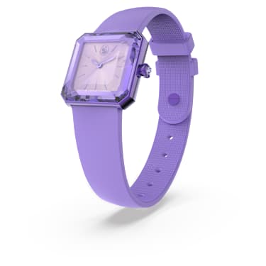 นาฬิกา, สายซิลิโคน, ม่วงอมแดง - Swarovski, 5624376