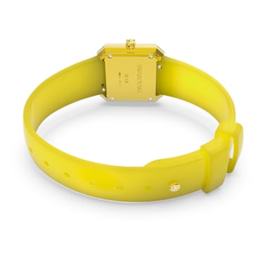 Watch, Silicone strap, Yellow - Swarovski, 5624382