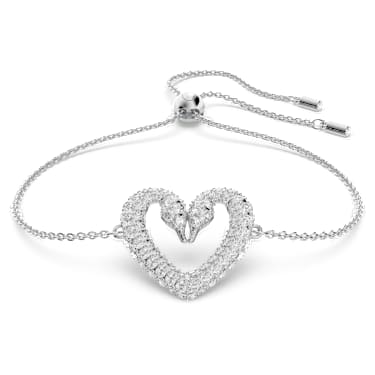 Sublima bracelet Heart Medium White Rhodium plated