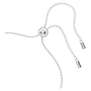 Sublima bracelet, Heart, Medium, White, Rhodium plated - Swarovski, 5625534
