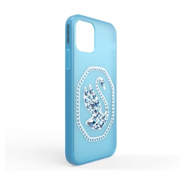 Étui pour smartphone, Cygne, iPhone® 12/12 Pro, Bleu - Swarovski, 5625622