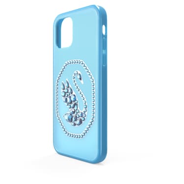 Étui pour smartphone, Cygne, iPhone® 12/12 Pro, Bleu - Swarovski, 5625622