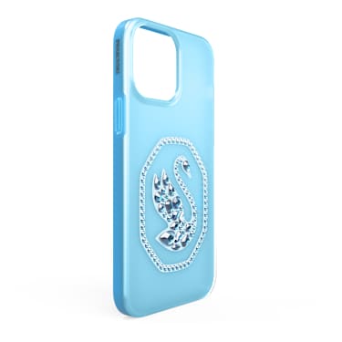 手機殼, 天鵝, iPhone® 13 Pro Max, 藍色 - Swarovski, 5625624
