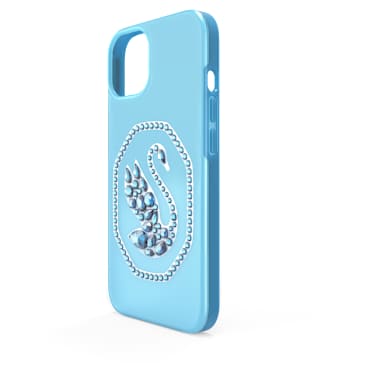 Smartphone case, Swan, iPhone® 13 Pro, Blue - Swarovski, 5625625