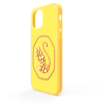 Θήκη κινητού, Κύκνος, iPhone® 12/12 Pro, Κίτρινη - Swarovski, 5625636