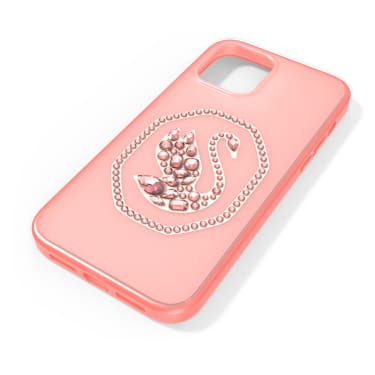 Pouzdro na chytrý telefon, Labuť, iPhone® 12 Pro Max, Světle růžový - Swarovski, 5625639