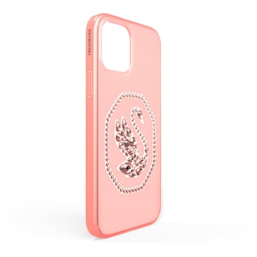 Pouzdro na chytrý telefon, Labuť, iPhone® 12 Pro Max, Světle růžový - Swarovski, 5625639