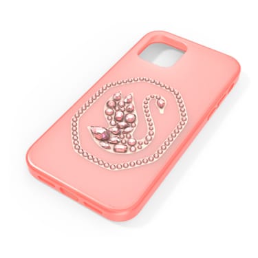 Smartphone case, Swan, iPhone® 12/12 Pro, Pale pink - Swarovski, 5625641