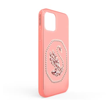 Etui na smartfona, Swan, iPhone® 12/12 Pro, Bladoróżowe - Swarovski, 5625641