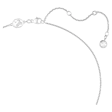 Sublima pendant, Heart, Large, White, Rhodium plated - Swarovski, 5626176