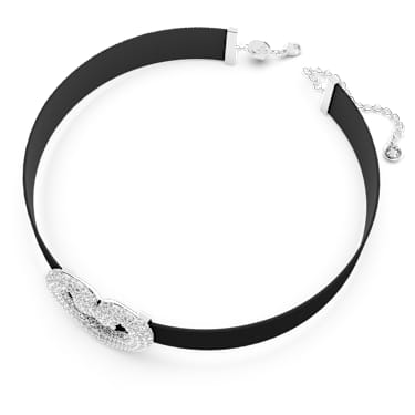 Choker Una Inim Alb Placat cu rodiu