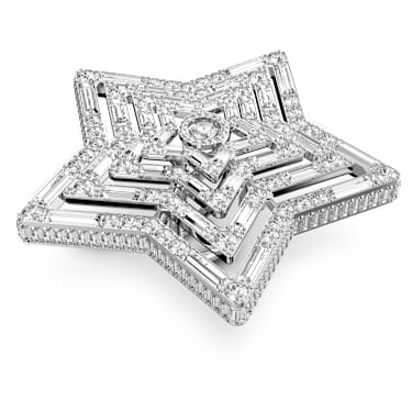 Stella Ring, Verschiedene Schliffe, Stern, Groß, Weiß, Rhodiniert - Swarovski, 5626374