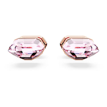 Uhančki Lucent, Roza, Prevleka rožnato zlatega odtenka - Swarovski, 5626603
