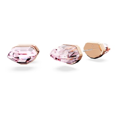 Lucent stud earrings, Pink, Rose gold-tone plated - Swarovski, 5626603