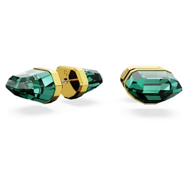 Lucent 스터드 이어링, 그린, 골드 톤 플래팅 - Swarovski, 5626604