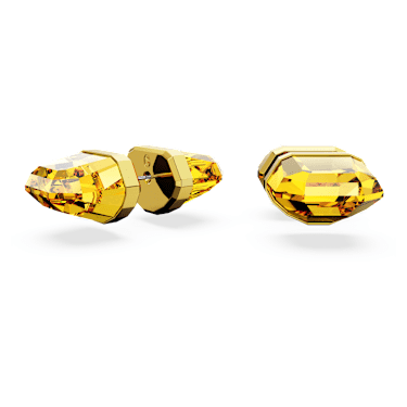 Pendientes de botón Lucent, Amarillos, Baño tono oro - Swarovski, 5626605
