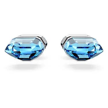 Uhančki Lucent, Modri, Prevleka iz rodija - Swarovski, 5626606
