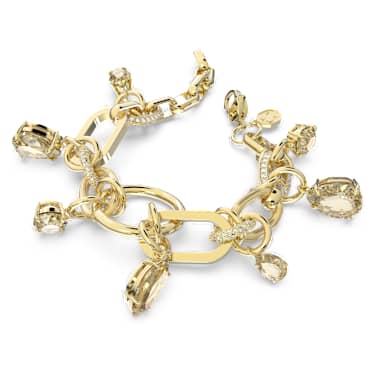 Imber 브레이슬릿, 브라운, 골드 톤 플래팅 - Swarovski, 5626892