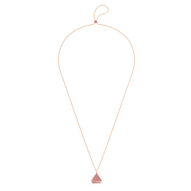 Pendant watch, Triangle cut, Pink, Rose gold-tone finish - Swarovski, 5628296