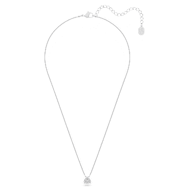 Matrix pendant, Trilliant cut, White, Rhodium plated - Swarovski, 5628352