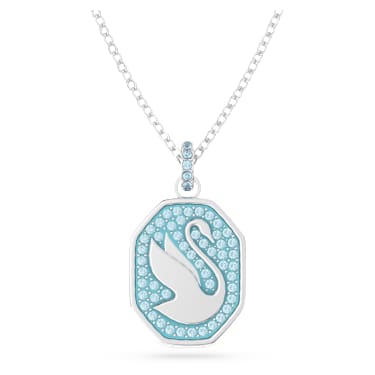Swarovski blue swan necklace on sale