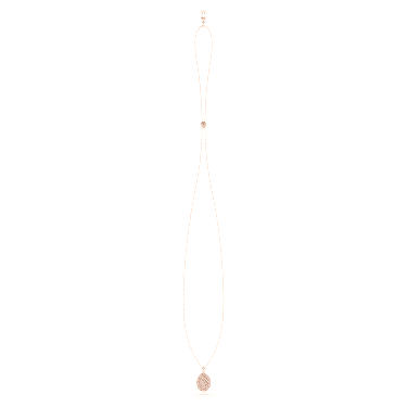 Signum 链坠, 天鹅, 长款, 白色, 镀玫瑰金色调 - Swarovski, 5628549