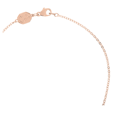Signum Y necklace, Swan, White, Rose gold-tone plated - Swarovski, 5628565
