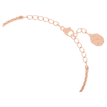 Signum bangle, Swan, White, Rose gold-tone plated - Swarovski, 5628568