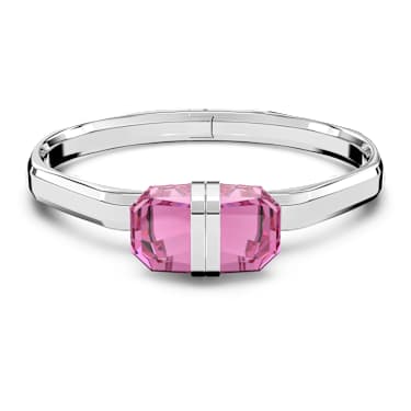 Bracciale rigido Lucent, Chiusura magnetica, Rosa, Acciaio inossidabile - Swarovski, 5629227