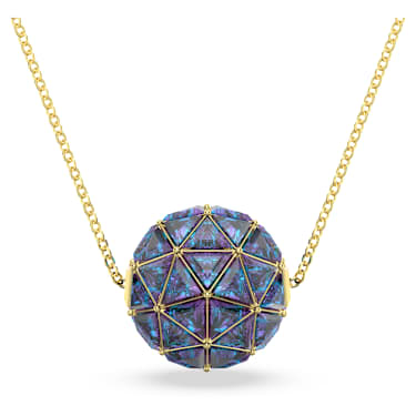 Curiosa 鏈墜, 三角形切割, 藍色, 鍍金色色調 - Swarovski, 5629228