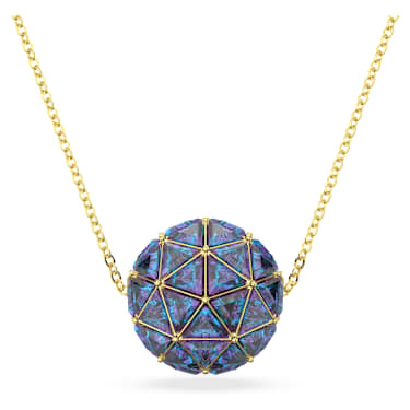 Curiosa 鏈墜, 三角形切割, 藍色, 鍍金色色調 - Swarovski, 5629228