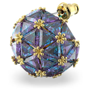 Curiosa スタッドピアス, シングル、トライアングルカット, ブルー, ゴールドトーン・プレーティング - Swarovski, 5630312