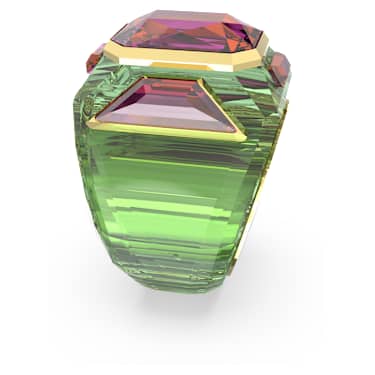 Chroma cocktail ring, Multicoloured, Gold-tone plated - Swarovski, 5630315