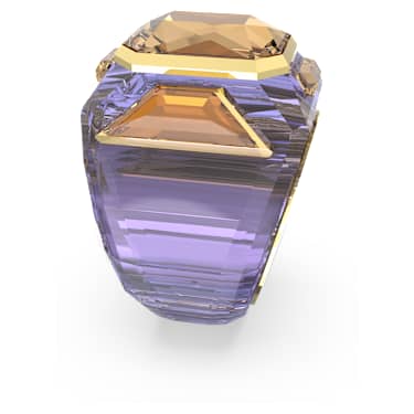 Chroma cocktail ring, Purple, Gold-tone plated - Swarovski, 5630322