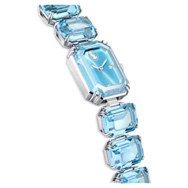 Uhr, Armband im Oktagon-Schliff, Blau, Edelstahl - Swarovski, 5630840