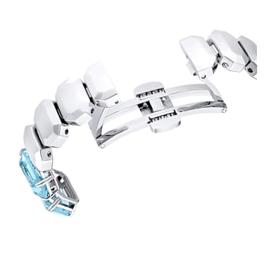 Uhr, Armband im Oktagon-Schliff, Blau, Edelstahl - Swarovski, 5630840
