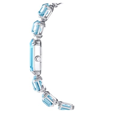 Uhr, Armband im Oktagon-Schliff, Blau, Edelstahl - Swarovski, 5630840