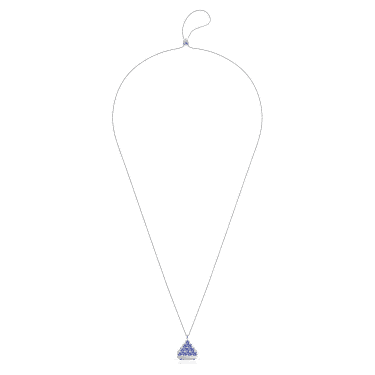 链坠手表, 三角形切割, 蓝色, 不锈钢 - Swarovski, 5631158